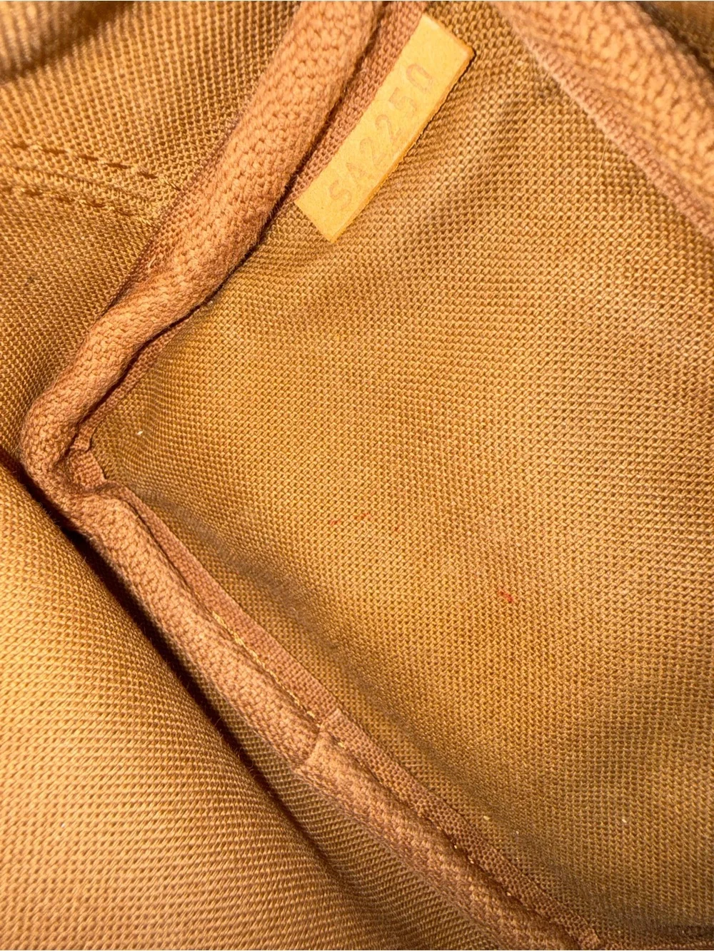 Authentic Louis Vuitton Monogram Nano Noe Crossbody in Brown and Tan